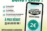 LA CARTE AVANTAGES JEUNES A PRIX MINI POUR LES JEUNES DE LA COMMUNE !